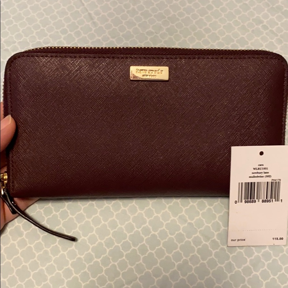 Kate Spade Cara Newburry Lane Mulledwine Wallet
